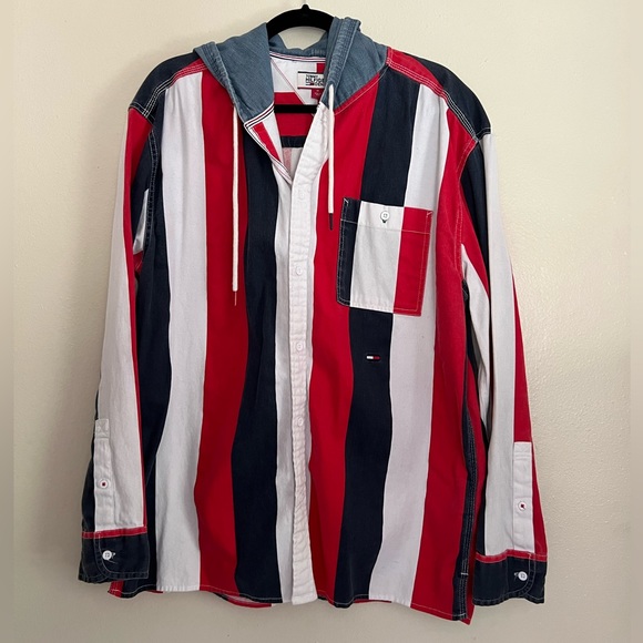 Vintage | Tommy Hilfiger | Hooded Button Up | Medium - Picture 1 of 4